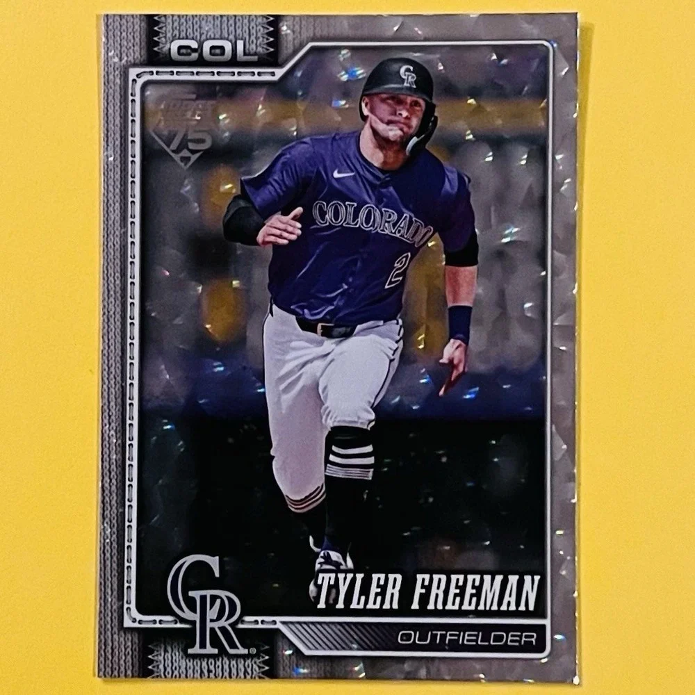 2026 Topps Series 1 Tyler Freeman #199 Silver Crackle Foil Colorado Rockies‎